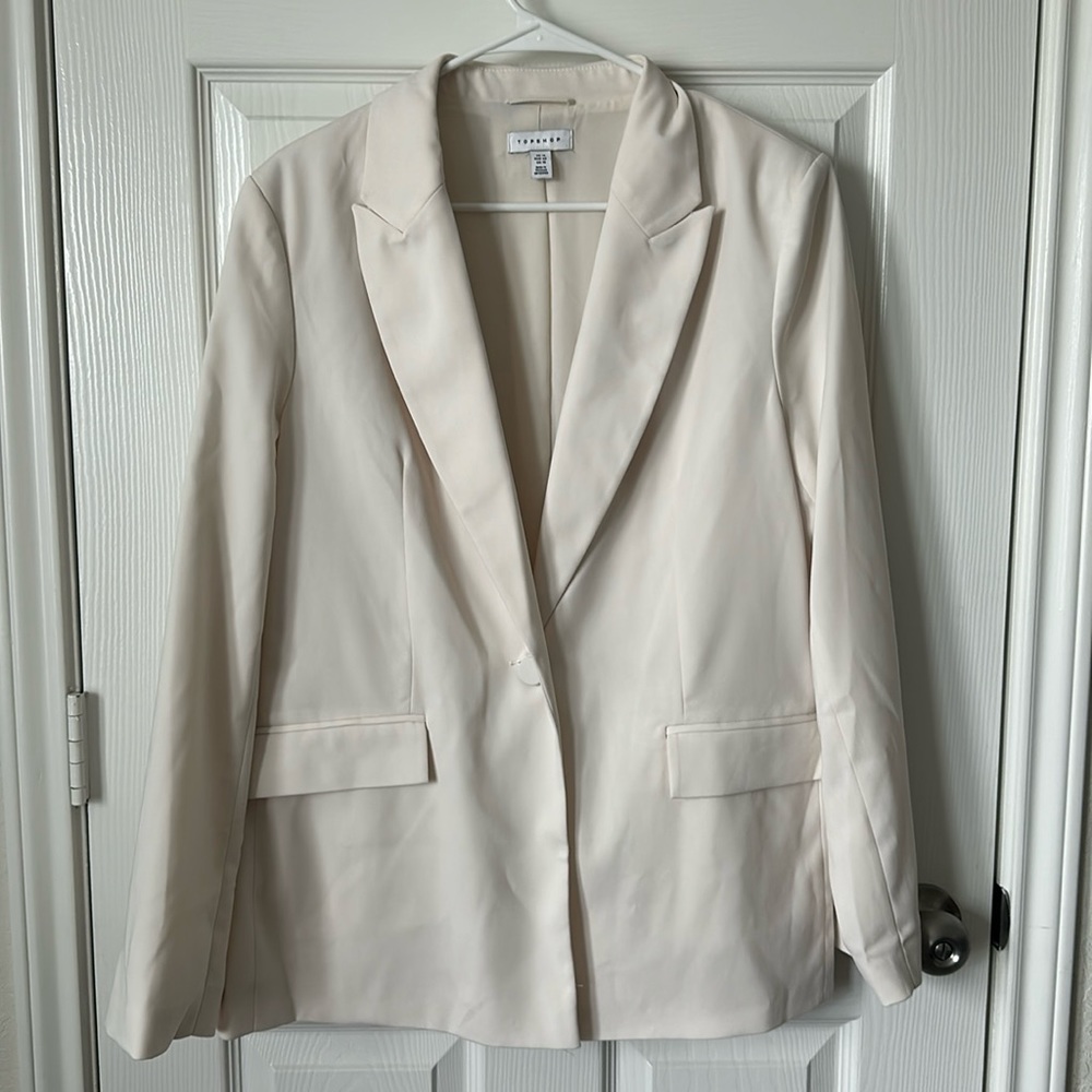 White Topshop Blazer